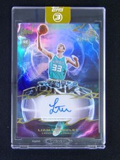 2025-26 Topps (3) Three Liam McNeeley RC Rookie Auto Thunder Dunks Gold /10
