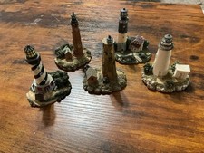  Coastal Collection  Set Of 5 Lighthouse Figu...