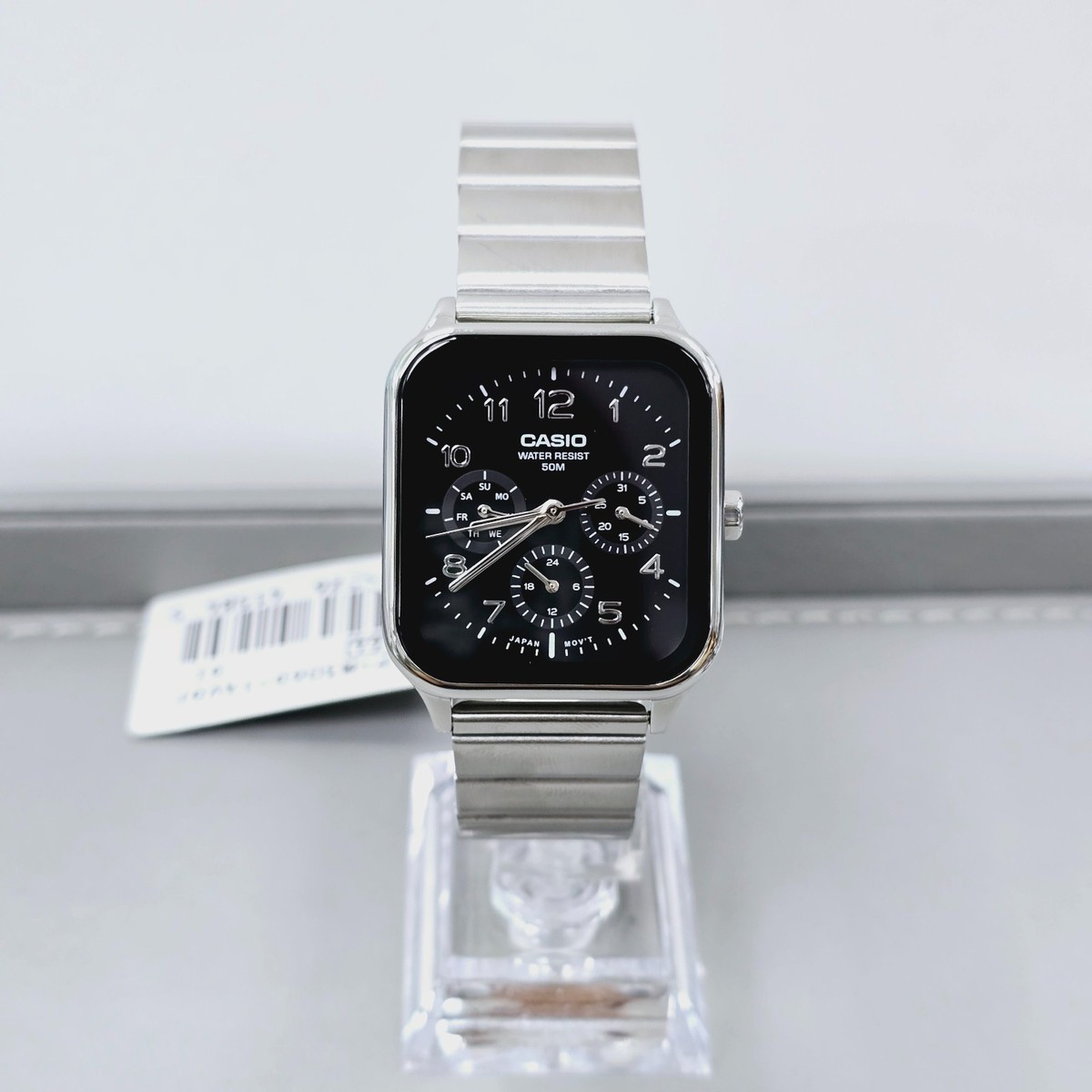 Casio MTP-M306D-1A Classic Multi‑Dial stainless steel black dial