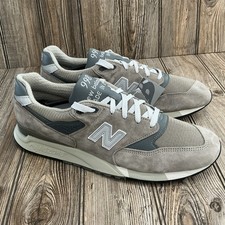 New Balance 998 Grey Reflective Silver USA U998GR Running Shoe Walking Mens 13 D