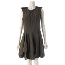 Alexander McQueen No sleeve one piece 395241 khaki 40