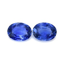 Ceylon (Sri Lanka) Oval Blue Sapphire Pair 8.98CT