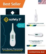 3-in-1 High Accuracy Nursery Thermometer with Flexible Tip and Storage Case