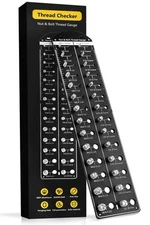 Nut Bolt Thread Checker Aluminum Bolt Nut Identifier Gauge 14 Metric
