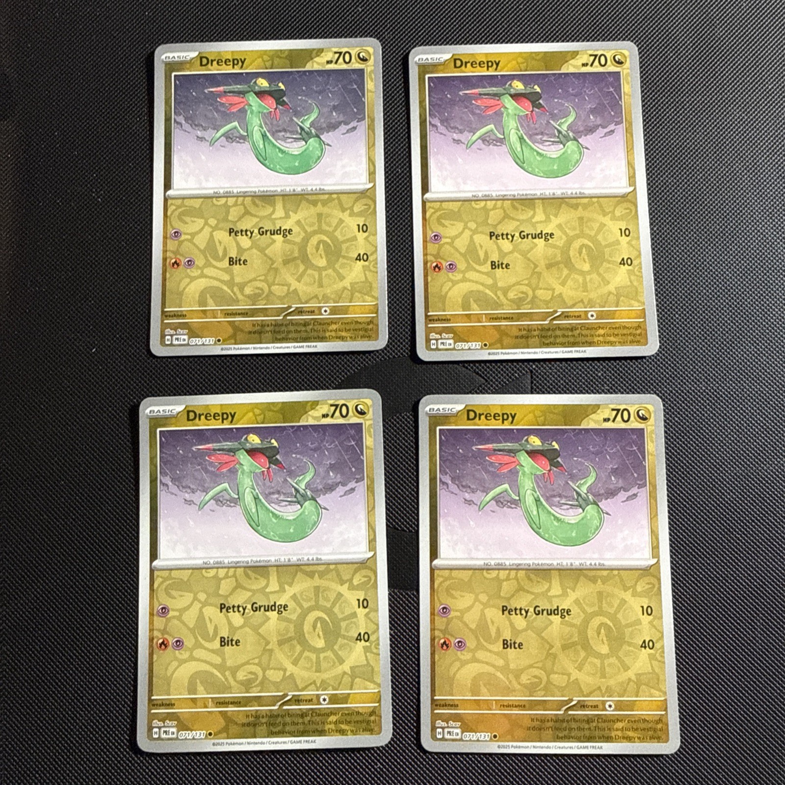 Dreepy 071/131 REVERSE HOLO x4 Playset 4x Pokemon TCG Prismatic Evolutions 