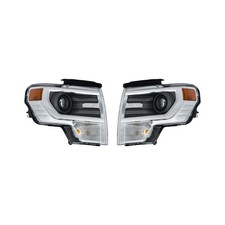 Chrome Hid Projector Headlights Headlamp Leftright Side For Ford F150 2013-2014