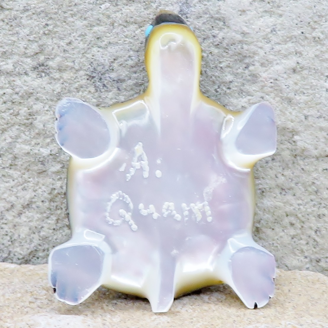 Zuni Fetish-Native American Animal Carving-Multi-Stone POWER TURTLE-Andrew Quam