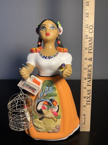Navarro Signed Lupita Original Ceramic Doll 11.5 In Height - Picture 10 of 12