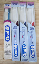 4 Vintage Oral B Advantage 30 Soft Straight 35 Soft Control Grip Toothbrush USA