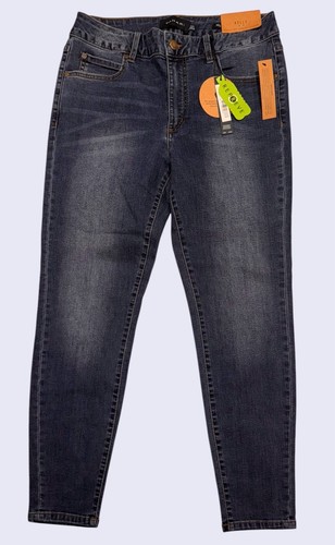 Tahari Kelly recycelter Denim Mid Rise Skinny Damenjeans 12/31 neu mit Etikett UVP $ 98,00 - Bild 3 von 12