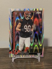 2025 Topps Chrome Football Andrei Iosivas #60 Raywave Refractor Bengals