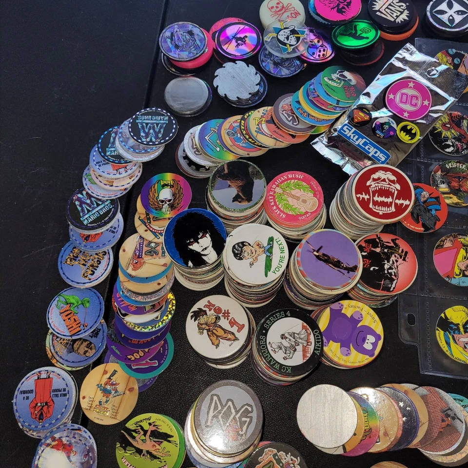 Huge Vintage Lot Pogs & Slammers 1990's Marvel Power Rangers Super mario DC - Image 4 of 4