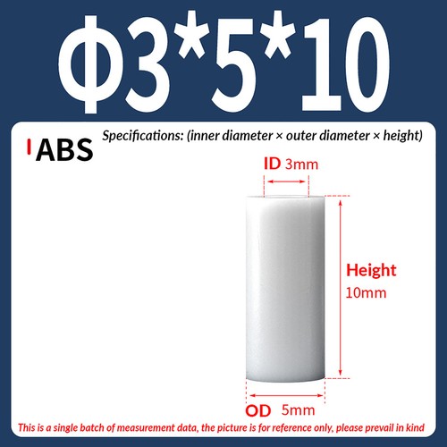 WHITE Nylon Standoff SPACERS ABS Plastic Standoff Washers M3 M4 M5 M6 M8 M10 M12 - Picture 17 of 234