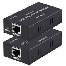 HDMI Extender 196ft HDMI Over Single Cat5E/6/7 HDMI Repeater HDMI Balun Sende...