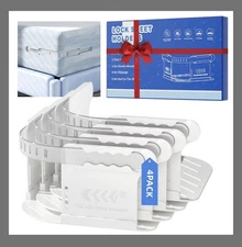 4 Pack Lock Sheet Holders Keep Sheets Tight Heavy Duty Bed Corner Sheet Holder