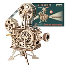 ROKR 3D Wooden Puzzle for Adults-Vitascope Model Building Kit-Wooden Vintage ...
