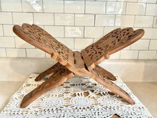 Made In India Beautiful Carved Wood Book Stand/Holder