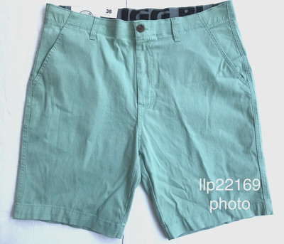 PLUGG CLOTHING Men's Shorts (SIZE 38) Flex Waist Flat Front SPEARMINT GREEN New
