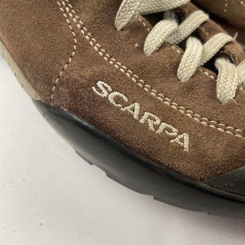 Scarpa Mojito Shoes Men’s 8 Women’s 9 Brown Suede Vibram Hiking Low Top Lace Up - Picture 10 of 12