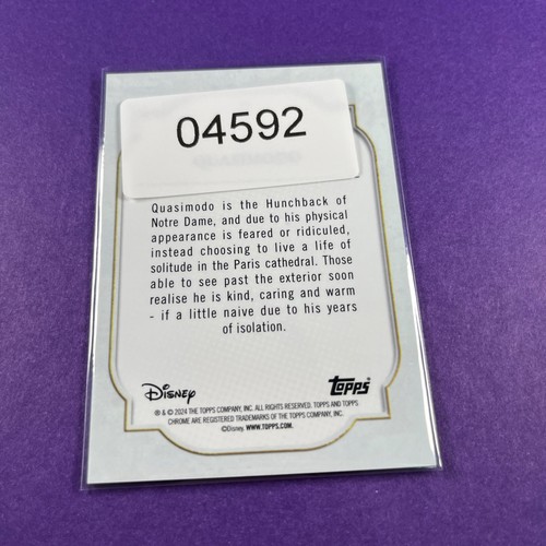 Topps Chrome Disney 2024 Quasimodo 78 Card Trading Card TCG - Picture 6 of 6