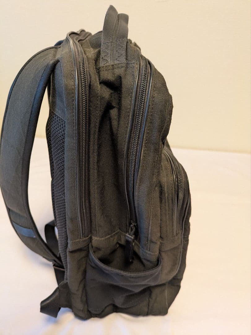 PORTER Black Nylon Backpack Multiple Pockets Used… - image 12