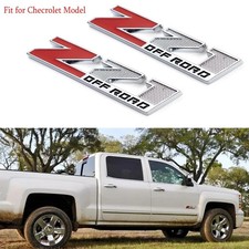 2pcs For 2014-2018 Silverado Z71 Off Door Rear Emblem Badge Road Red Chrome 2pcs For 2014-2018 Silverado Z71 Off Door Rear Emblem Badge Road Red Chrome