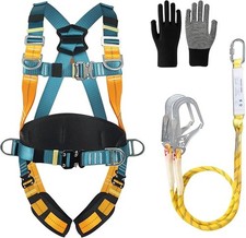 Safety Harness Kit with Lanyards Full Body Safety Fall Arrest Protection Harness