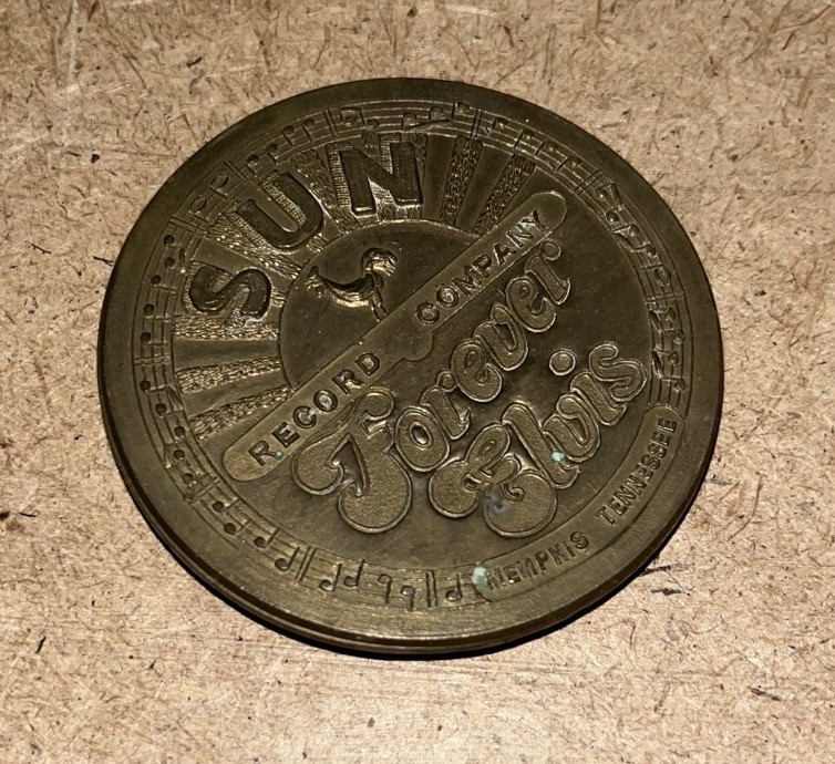 Elvis Presley Forever Elvis Sun Records Brass Belt Buckle – Made in England