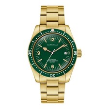 Reloj automático Caravelle by Bulova Sea Hunter para hombre esfera verde 44B128