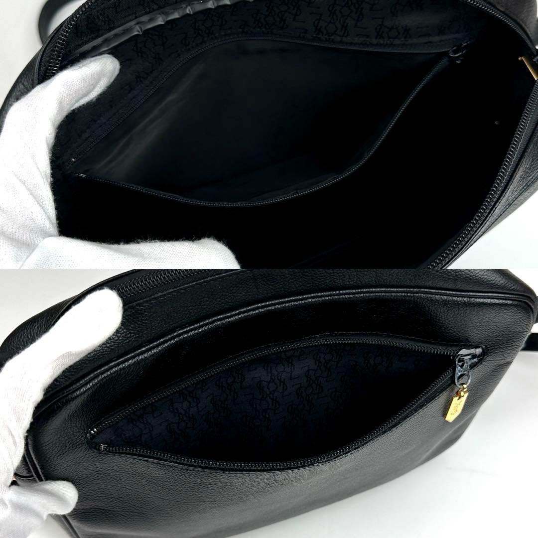 Borsa a tracolla Yves Saint Laurent nera in perfette condizioni in pelle