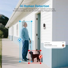 1080P Wireless Wifi Smart Video Doorbell Camera Doorbell Receiver AI Human Night