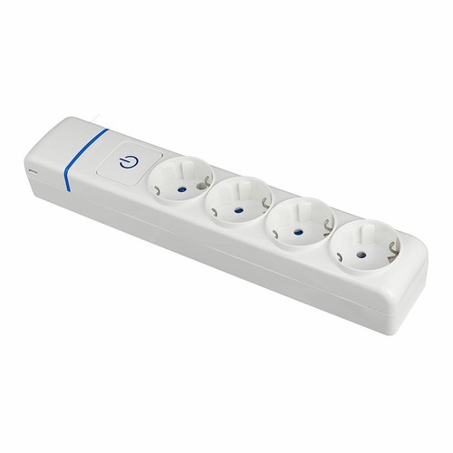 Dencon - 4 Prese Con Interruttore Singolo, Modulo ADP, Colore Bianco - 4
