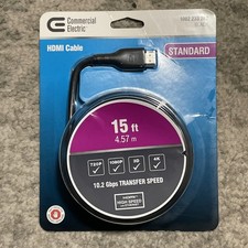  BRAND NEW IN BOX Commercial Electric 15 ft. Standard HDMI Cable
