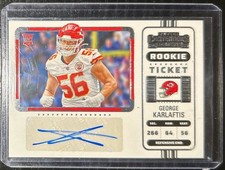 2022 Panini Contenders George Karlaftis Rookie Ticket Auto Variation #159 RC