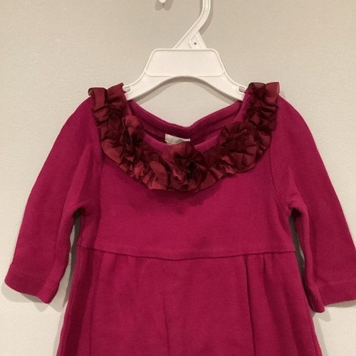 Crewcuts Toddler Girls Fall Knit Dress With Flowers 2 2T - Picture 2 of 4
