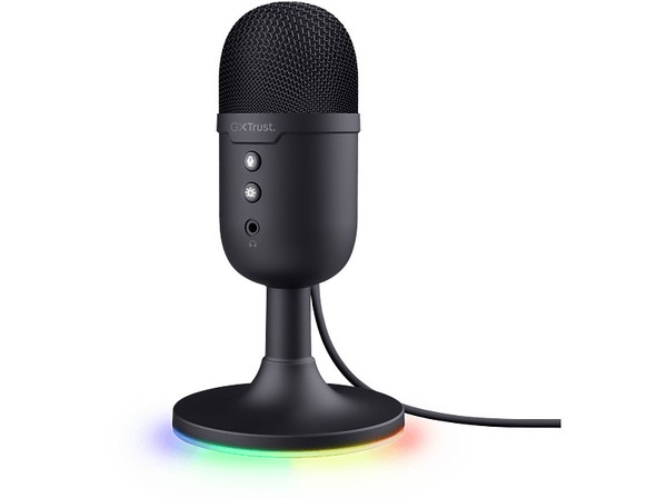 Micrófono - Trust GXT 234 Yunix, USB, 100 - 16000 Hz,Alámbrico,Iluminación RGB,