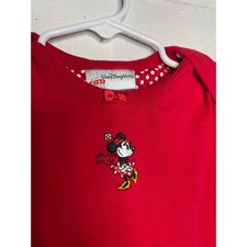 Walt Disney World Minnie Mouse Red One Piece Embroidered Size 24 Months