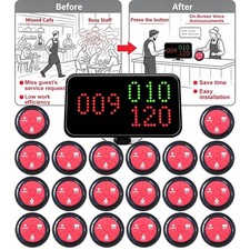 Wireless Calling System Call Waiter Pager 3 Digit Number Pagers