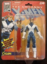 Hasbro Marvel Legends Retro Cyclops X-Factor blue and white costume NEW