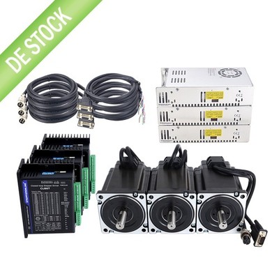 3Achsen 9Nm 1275oz.in Nema 34 Motor Closed Loop Stepper Kit w/ Energieversorgung