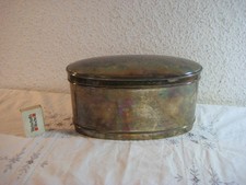 Gro&szlig;e versilberte u. gemarkte Deckeldose Schmuckschatulle aus Sammlung
