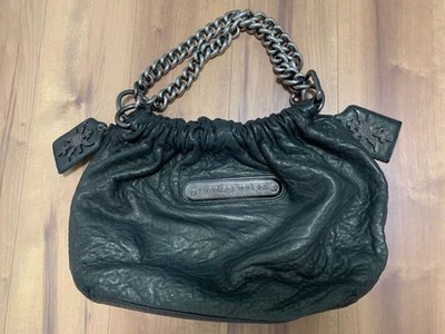 THOMAS WYLDE Shoulder Bag Stylish Black Glossy Finish Inner Pocket Stain