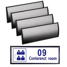 5Pcs Office Name Plates Holder for Doors 3 X 8 Curved Wall Mount Door Sign ...