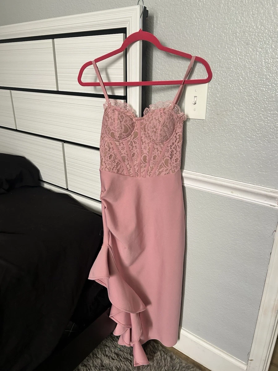orange and pink dresses White & Orange Floral Print Cutout Dress