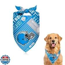 Pet Dog Bandana for Dogs, Football Cats Cotton Reversible Triangle Bid Scarf 