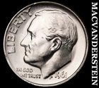 1961 Roosevelt Dime- Silver- Choice Gem Brilliant Uncirculated Luster #J3353