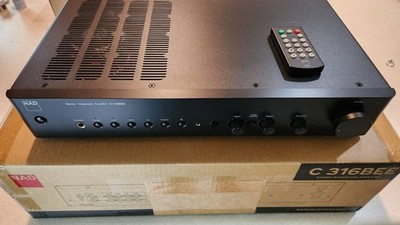 NAD C316 BEE V2 Stereo Integrated Amplifier Black with Remote, Perfect Condition