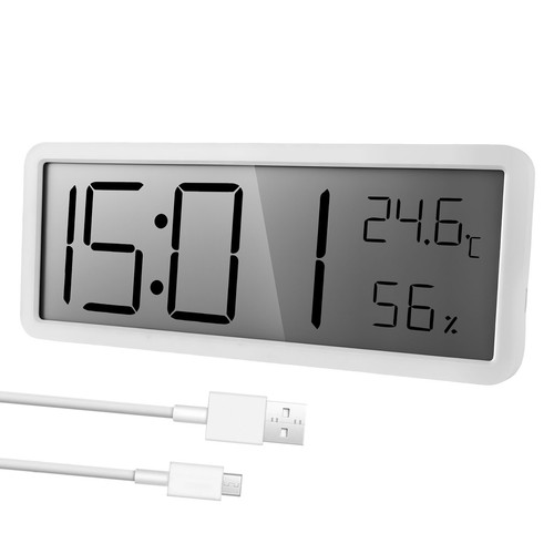 Digital Wall Clock Temperature Display Easy to Use Desk Clock for Living GoqVm - Picture 21 of 22