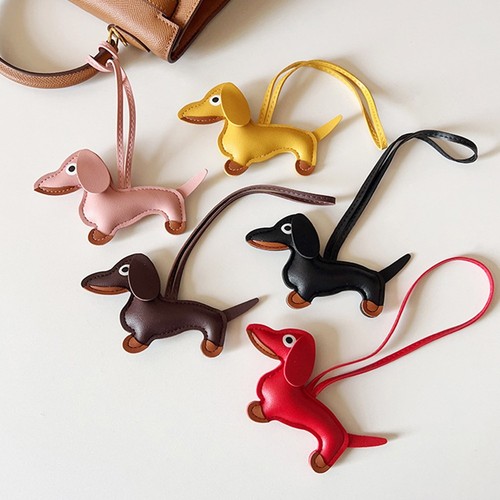 Dachshund PU Keyring With 18cm Strap For Bag - Picture 2 of 34