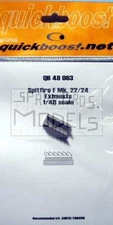 QBT48063 1:48 Quickboost Spitfire F Mk 22 / 24 Exhausts (EDU / AFX kits) #48063